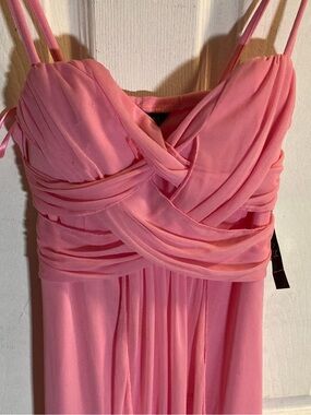Glam Pink Ruched Chiffon Prom Dress